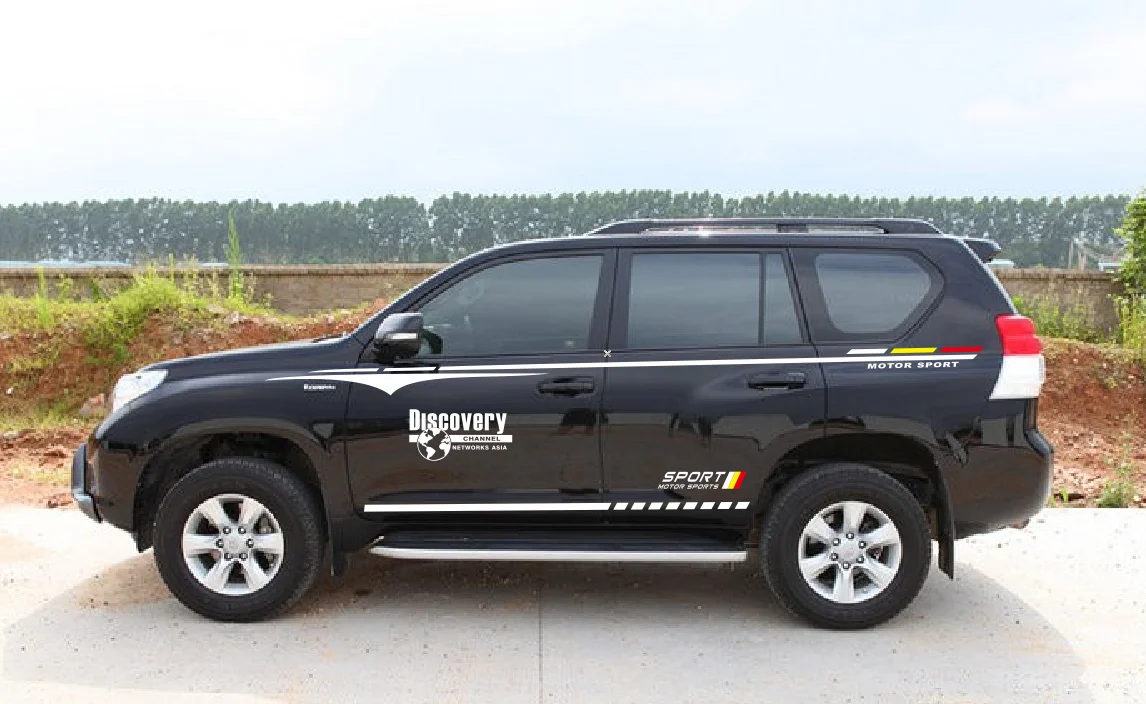 Дискавери/Спортивная наклейка с цветными линиями для Toyota Prado Z2CA556