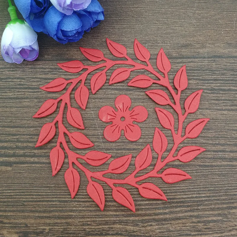 

Mold Flower leaf round frame Metal Cutting Dies Stencil Scrapbooking Photo Album Card Paper Embossing Craft DIY