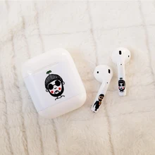 Крутая мультяшная наклейка для Apple, аксессуары для airpods, съемный чехол, анти-потеря, защитный силиконовый чехол, украшение для наушников