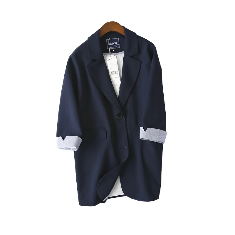 Double Breasted Women Suit Jacket female Korean Medium Long female Coat blaser feminino Casual coat female Autumn blazers