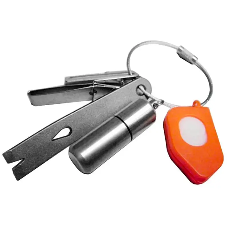 Durable 15cm Stainless Steel Wire Keychain Cable Key Ring Holder