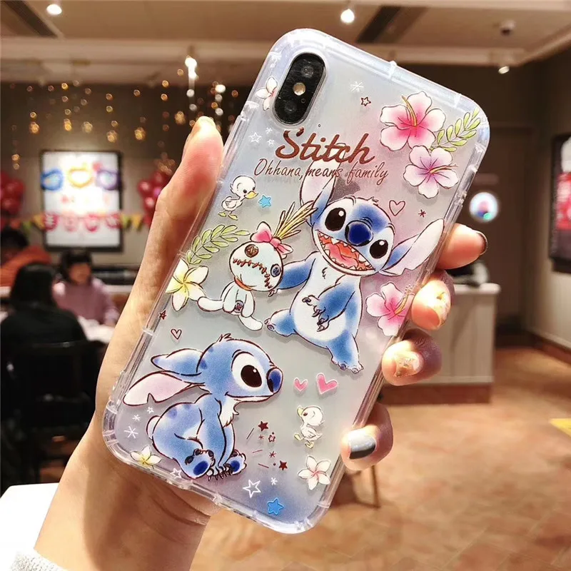

3D Cute Cartoon Duck Stitch Case For iPhone 7 plus 6 6S Plus 8 plus Cover For iPhone X XR XS Max XS Graffiti phone Back fundas