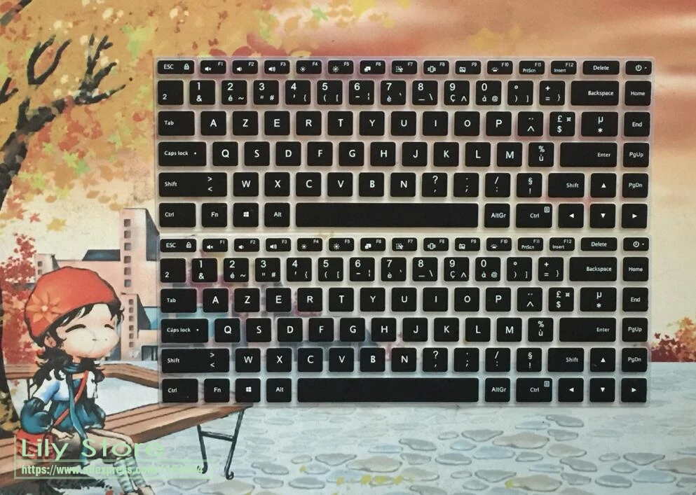 Французский клавиатура azerty силиконовый чехол для клавиатуры защитный Xiaomi Mi Notebook