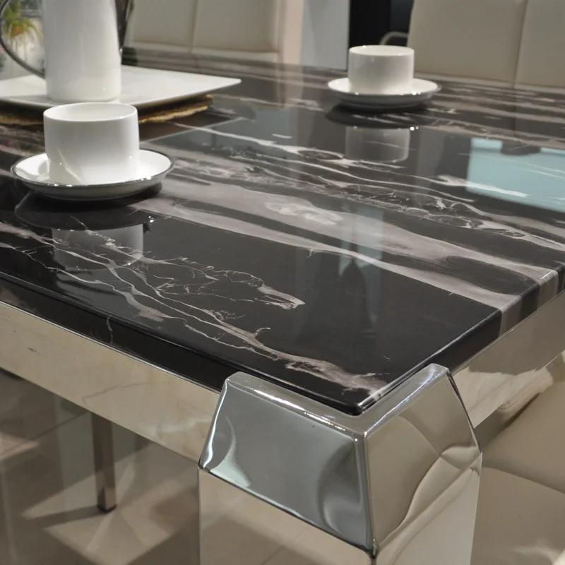 Mobo Si Simple White Marble Dining Table Stainless Steel Dragon Foot Mobo Si Simple White Marble Dining Table Stainless Steel Dragon Foot And Chairs Solid Frame Combination In Tables From Furniture On
