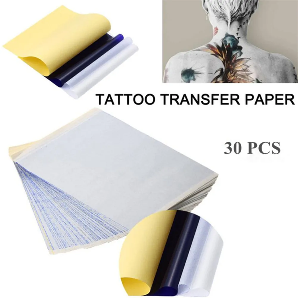 30 шт./лот переводная бумага для татуировок формата А4, оригинальная термокопировальная бумага для тату, аксессуары для тату