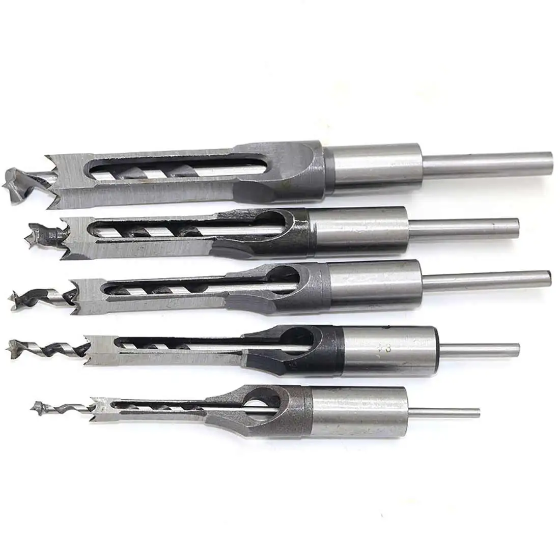 

4 pieces / set of hollow square hole hole saw chisel spiral drill woodworking tools square hole drill herramientas para carpint