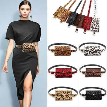 

Fashion Waist Fanny Pack Belt Bags Pouch Travel Hip Bum Leopard PU Leather Bag Women Mini Purse Hot