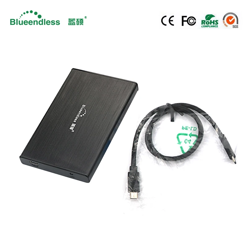Алюминиевый корпус для внешнего жесткого диска hdd SSD sata на usb Тип C 3 1