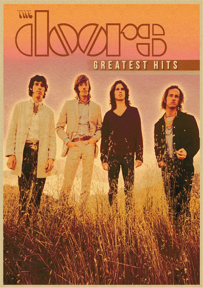 Винтаж Ретро Рок-Группа Музыка двери Jim Morrison матовая крафт-бумага плакат стены стикеры домашний декор