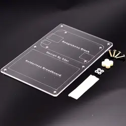 Прозрачная Монтажная пластина прототипирование экспериментальная пластина акриловая тестовая доска для BeagleBone черный