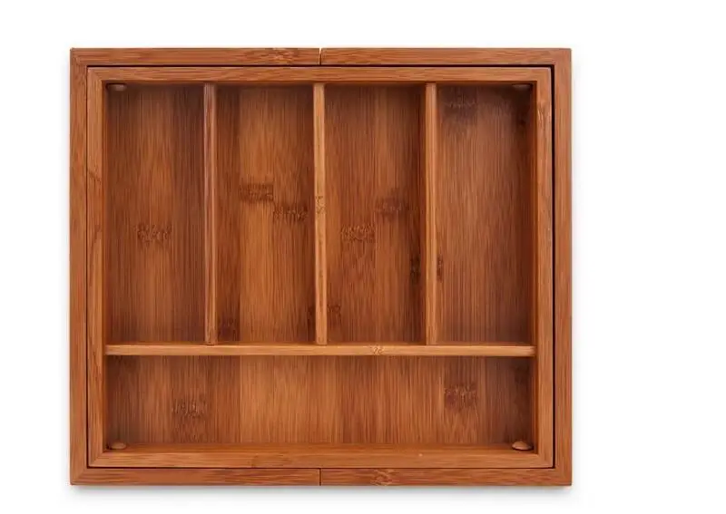  Personalize Bamboo Storage Box for Sundries Wood Tableware Organizer Multi-Use Home Decor Drawer Ki - 32875087178