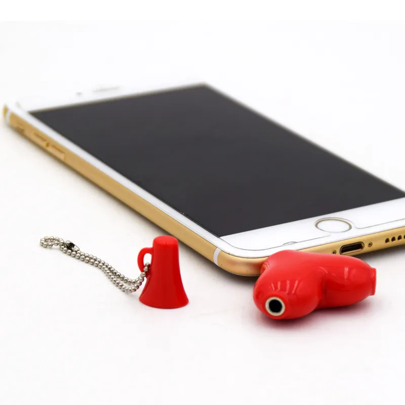 Mini Cute 1 to 2 Heart-shaped 3.5 Jack Aux Audio Cable Earphone Music Share Splitter for Apple iPhone 6 6s iPad iPod MP3 speaker