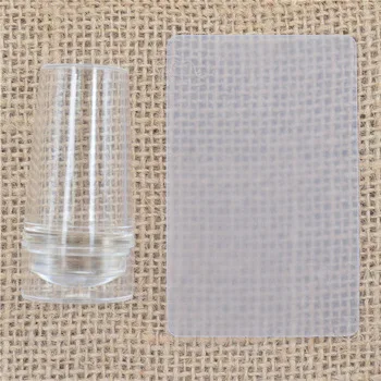 WUF 1 Pc Pure Clear Jelly Silicone Sticky Stamp Scraper For Nails #GD-08