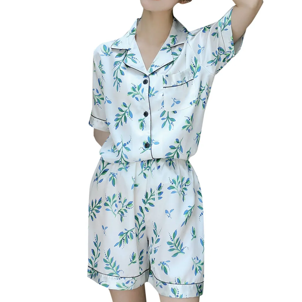 

Women Pajama Sets Womens Two Piece Set Sleep Lounge New Cotton Sexy Spring Autumn Pajama Nightwear Flower Plus Size Tracksuit 52