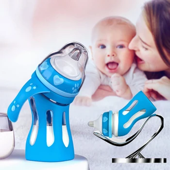 

Baby Glass Bottle Anti-drop Silicone Wide Caliber Newborn Baby Bottle Insulation Intelligent Temperature Control Bottle