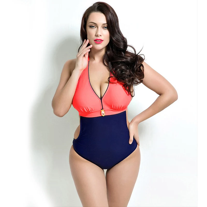 Large size swimsuit female steel pole gather bikini swimsuit female chest sexy beach triangular split full bikini swimsuit