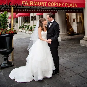 

White Ivory Long Aline Sweetheart Beading Weddding Dresses Zipper Bridal Gown Wedding Vestidos de Noivas Custom