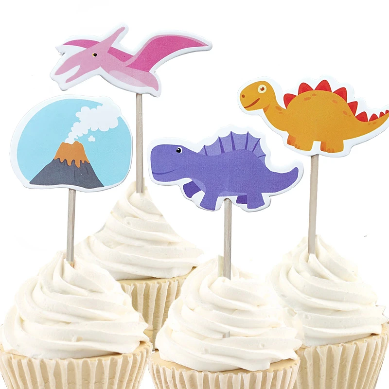 7 Pieces Nouveau Design Dinosaure Monde Volcan Decoration De Gateaux Choix Dessin Anime Theme Fete D Anniversaire Decorations Enfants Evnent Faveurs De Fete Aliexpress