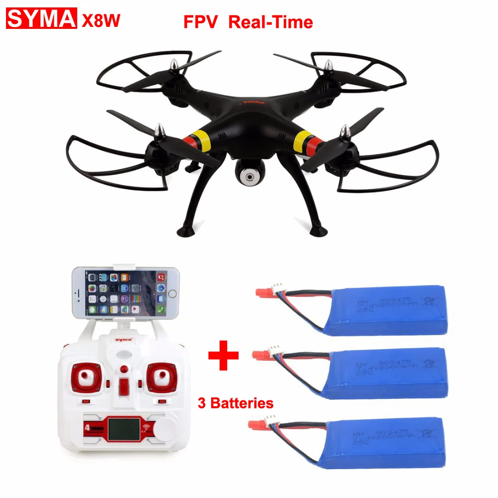 Syma X8W 4CH Gyro RC Quadcopter Explorers Drone WiFi FPV 2MP Camera Christmas 
