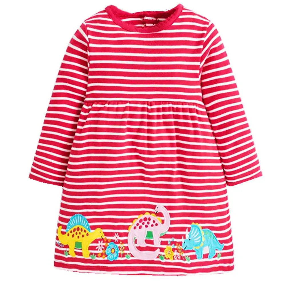 Jumping Meters/платья для девочек с длинными рукавами, Брендовое детское платье из хлопка, Рождественская Детская одежда, детское платье принцессы Vestido - Цвет: 93