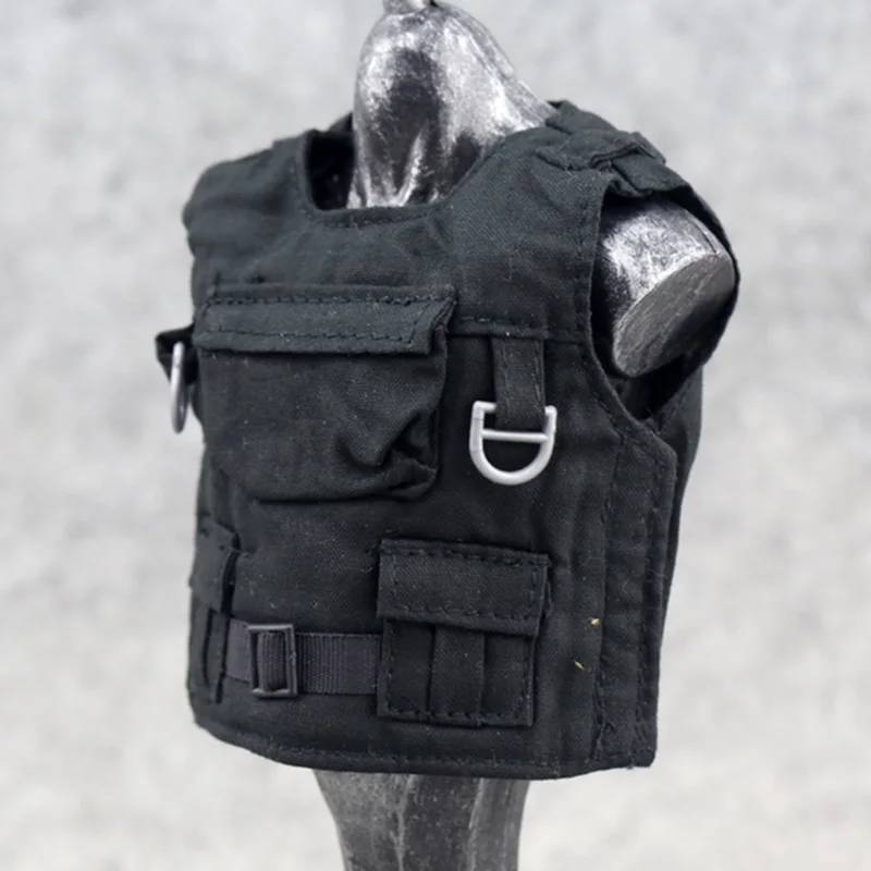 

1:6 Scale Army Black Cloth Vest Journalist Vest Model For Action Figure Hot Toys