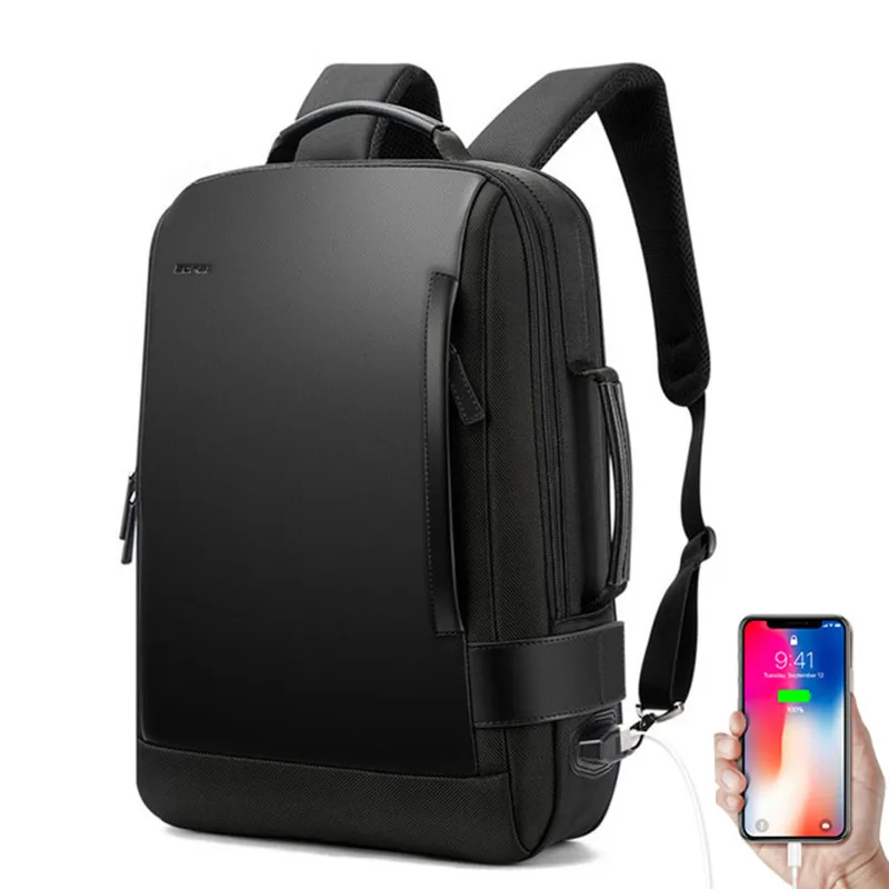 

JIULIN 2019 Backpack USB External Charge 15.6 Inch Laptop Backpack Shoulders Men Anti-theft Waterproof Travel Backpack
