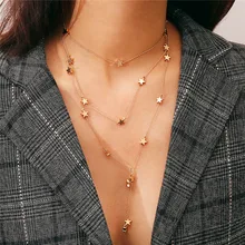 Многослойные женские ожерелья в стиле бохо, подвески с кисточками, сексуальные женские украшения в стиле панк на шею, лучший подарок для друзей NT191