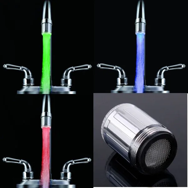 

NEW Water Glow 3 Colors Changing LED Faucet Temperature Control Sensor Tap head