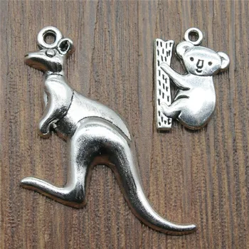 

Koala Charms Antique Silver Color Australia Koala Pendant Charms Australia Kangaroo Charms For Jewelry Making Diy