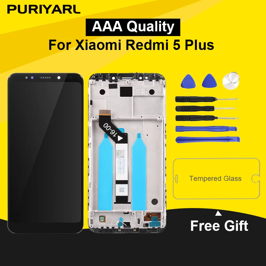 

AAA 5.99 " LCD For XIAOMI Redmi 5 Plus Display Touch Screen Digitizer Assembly Replacement NO Dead Pixels For Redmi 5 Plus LCD