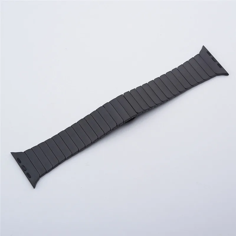 Ремешки для часов из нержавеющей стали для Apple watch Series 5/4 ремешок 44 мм 40 мм 38 мм 42 мм металлический браслет для iWatch Series3/2/1 - Цвет ремешка: Black