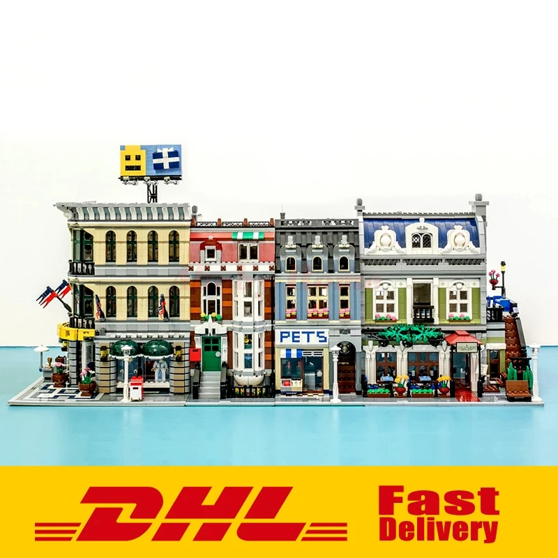 

DHL Lepin 15005 Grand Emporium + 15009 Pet Shop + 15010 Parisian Restaurant Street Bricks Clone 10211 10218 10243