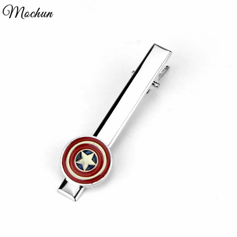 

MQCHUN Movie Star Wars Star Trek Deadpool Avengers Batman Superman Spiderman Iron MAN The Flash Tie Clips For Men Wedding Gift