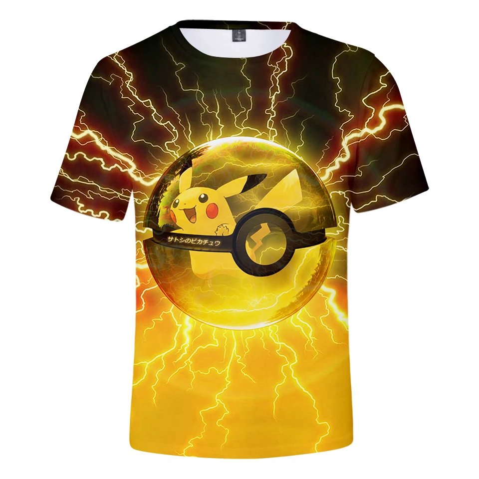pokemon Casual 3D pokemon Harajuku T-shirts men Clothes 2018 Short Sleeve TShirt Kpop Tops Hip Hop Plus Size