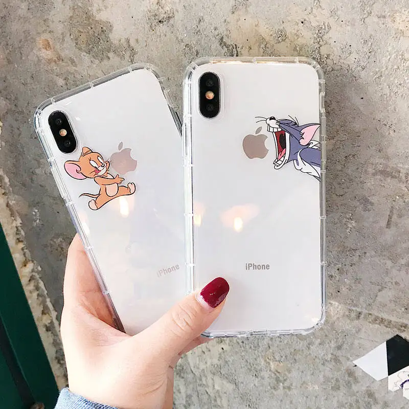 Cute Cartoon Case For iPhone8 XS MAX XR 7 7Plus Crystal