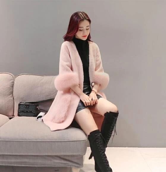 Faux Fur Coat Furry Fluffy Jacket Korean Kawaii Abrigos Mujer Invierno 2018 Pink Fur Coat Abrigos Mujer Elegante Plush Fur Coat