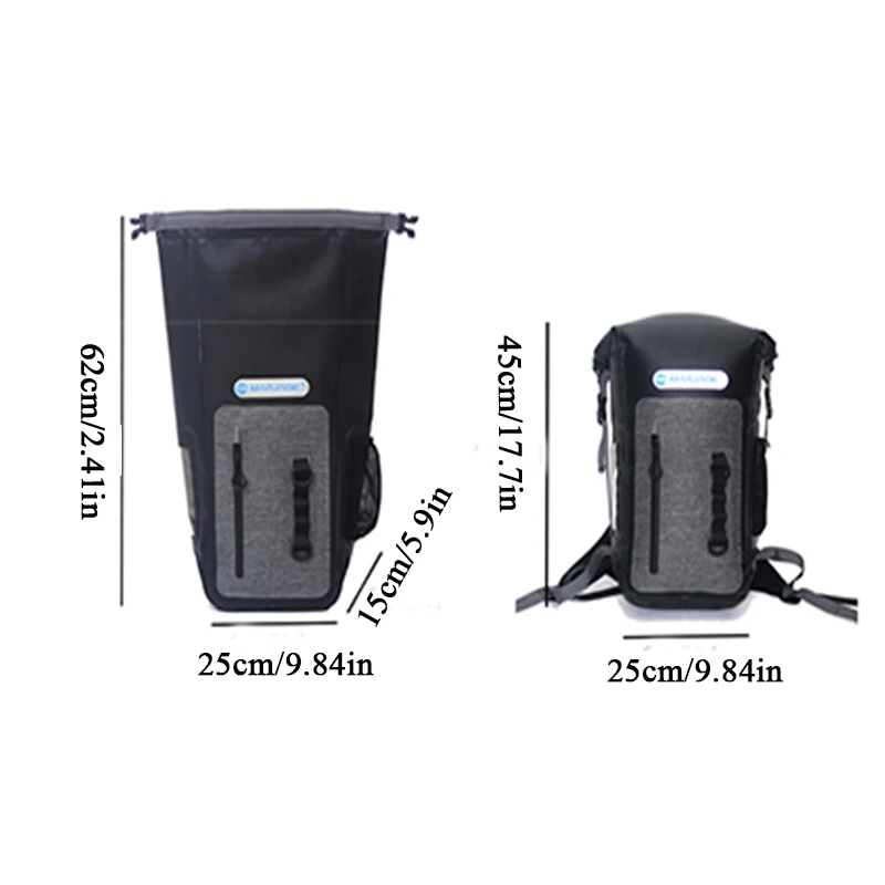 25L al aire libre río Trekking bolsa doble bolso seco impermeable mochila senderismo a la deriva de natación bolsas Kits de viaje campamento equipo nuevo
