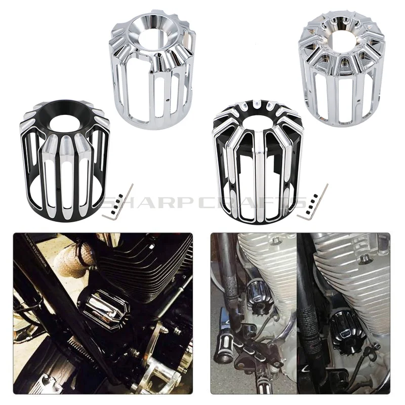Черная хромированная масляная Крышка для мотоциклетного фильтра CNC Harley Sportster XL 883