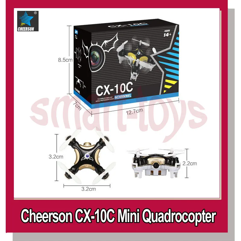 Cheerson CX 10C CX10C Mini 2 4G 4CH 6 осевой Карманный Радиоуправляемый квадрокоптер с защитой и
