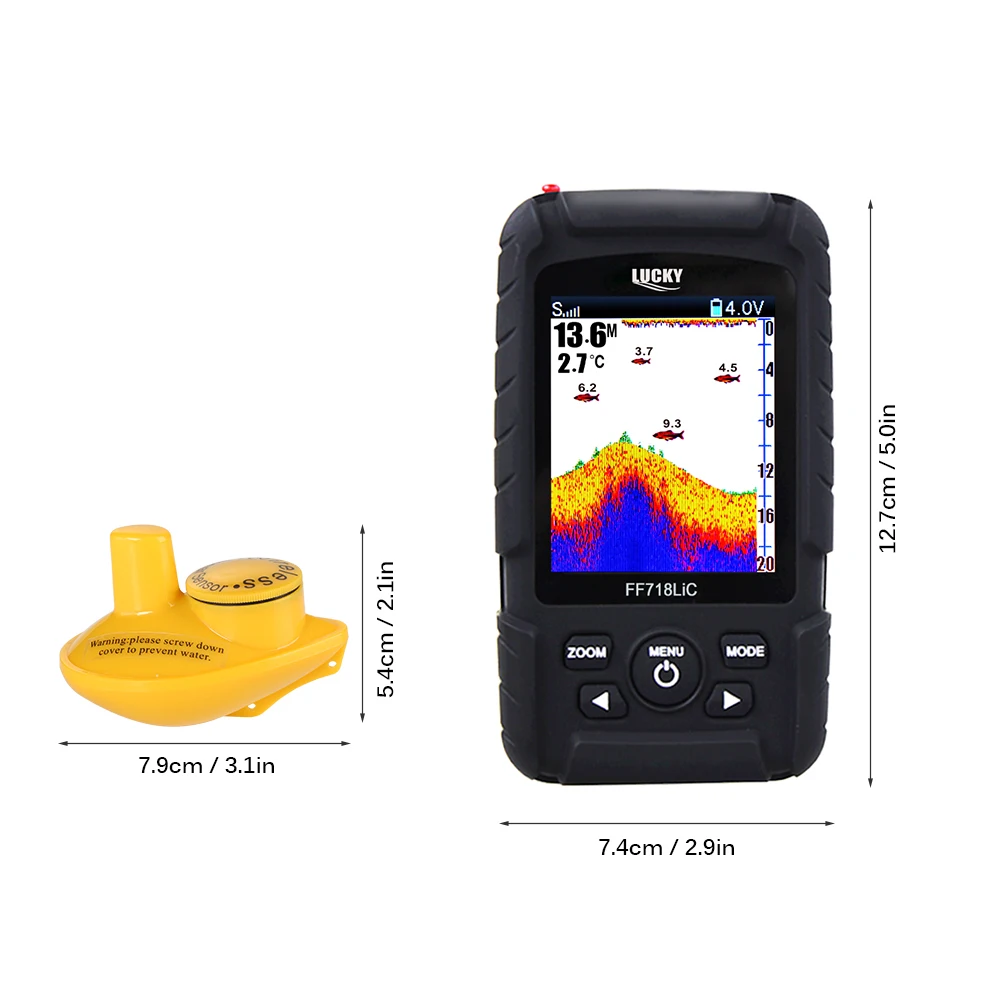 LUCKY FF718LiC Беспроводной море Рыболокаторы Sonar датчиков 2-в-1 проводной/Беспроводной 328ft/100 м Сенсор Портативный Рыболокаторы де Pesca