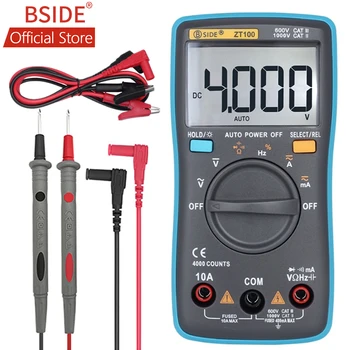 

BSIDE ZT100 Digital Multimeter 4000 counts Back light AC/DC Voltage Ammeter Voltmeter Ohm tester Frequency Diode meter DMM