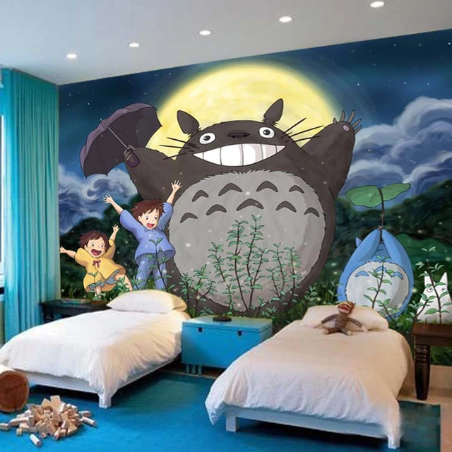 My Neighbor Totoro Wallpaper 3d Japanese Anime Photo Wallpaper Cartoon Mural Kids Boys Girls Room Decor Bedroom Wall Paper Art Wallpapers Aliexpress