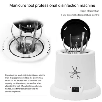 

1 Set White High Quality Nail Art Tools High Temperature Mini Sterilization Sterilizer Box Nail Equipment Disinfect Machine