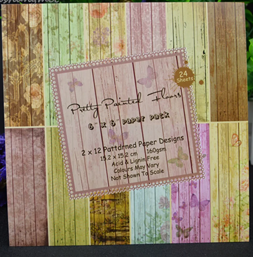 

DIY Family adornment style Scrapbooking paper pack of 24 sheets handmade craft paper craft Background pad
