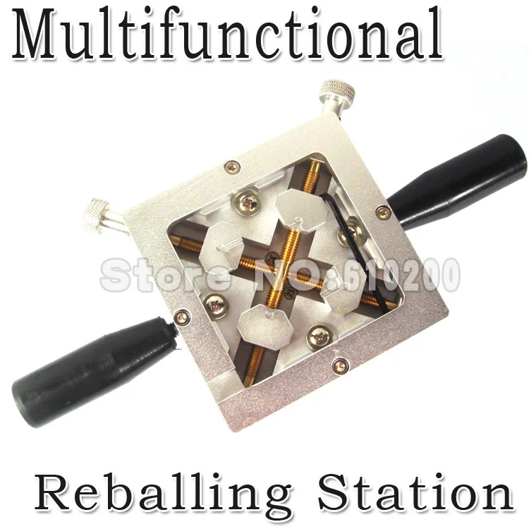 

Free Shipping New Products Multifunctional BGA Reballing Station tool With Handgrip Reballing kit Stencil Holder Jig 90mm*90mm