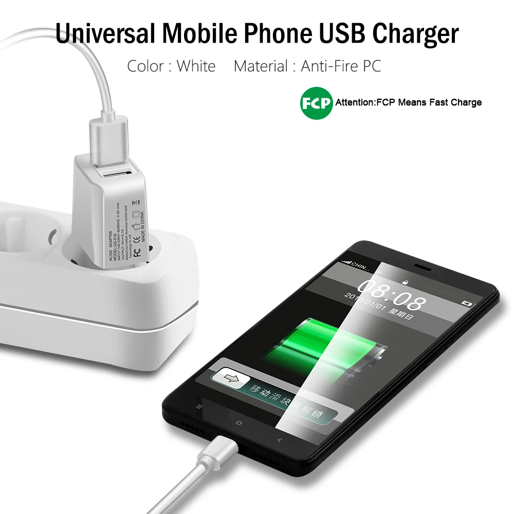 أولاف شاحن USB مزدوج الهاتف المحمول شاحن الاتحاد الأوروبي التوصيل محول السفر الجدار شاحن آيفون X 7 باد لسامسونج S8 S9 شياو mi mi 8