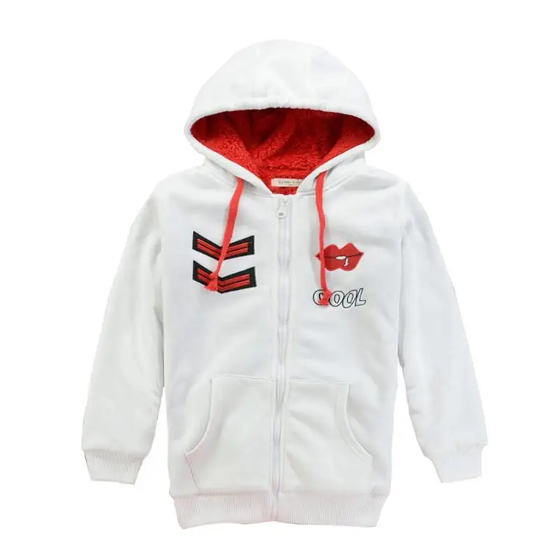 

Winter Baby Girl Outerwear Coat Long Sleeve Kids Hooded Zipper Warm Jacket Kids Clothes Children Clothing