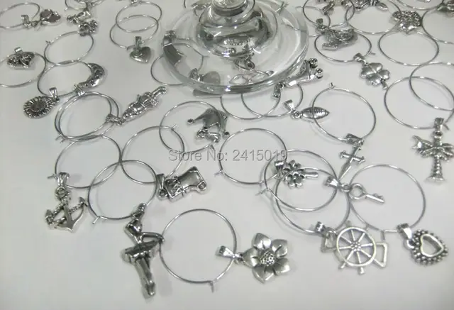 Freeship 50x simplized mixed patterns party wine glass charms ... Freeship 50x simplized mixed patterns party wine glass charms ...