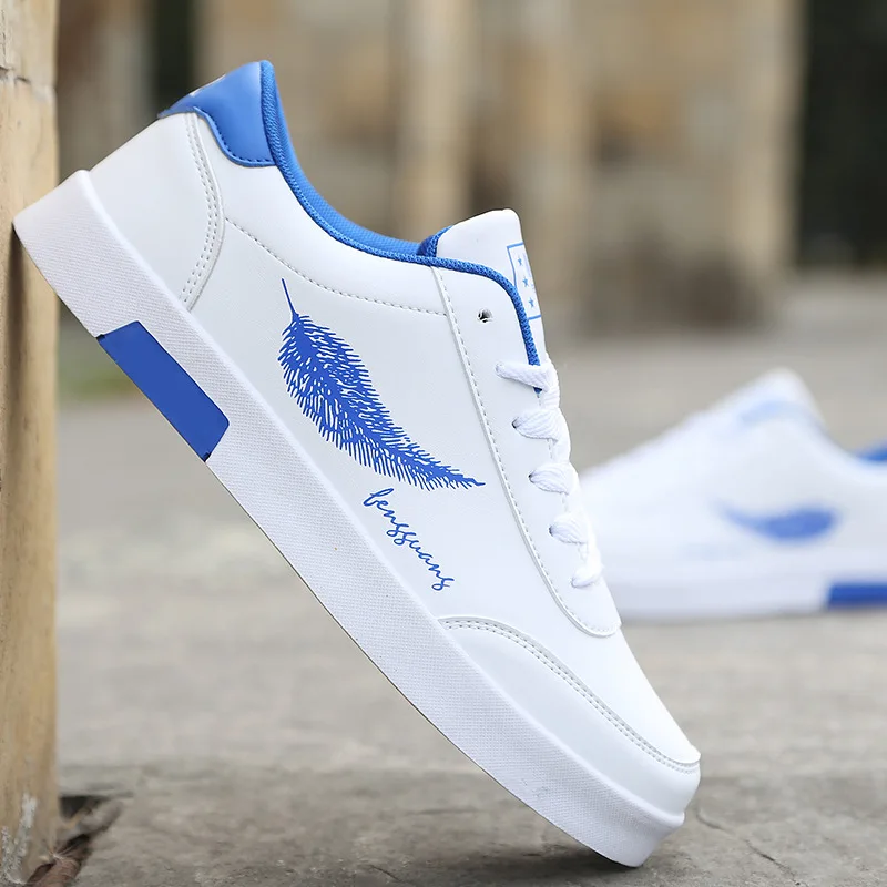 Männer Casual Skateboard Schuhe Weiß Schuhe Freien Freizeit Turnschuhe Atmungsaktive Wanderschuhe Schuhe Flache Schuhe Chaussure Homme-in