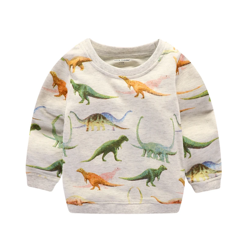 Conjuntos de Crianças Camisa + Calças Pouco Maven Novos Meninos Outono Algodão Marca Manga Longa Dinossauro Impressão t 20208 2020 16 Mamãe e Bebê